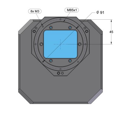 C5A camera head with M85נ1 adapter front view