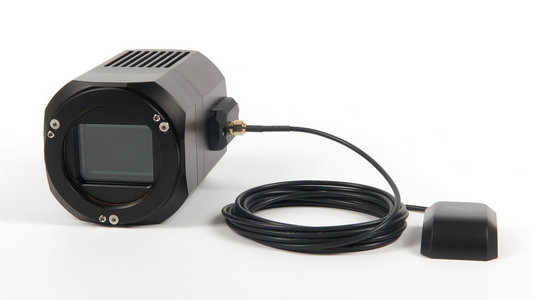 The C1 camera with the attached GPS receiver module with external antenna