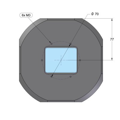 C5S camera head interface for filter wheel or tiltable adapter base