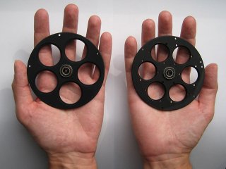 5-position (left) vs. 6-position (right) filter wheel