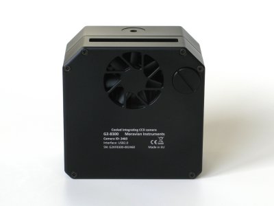 Fan and air output vents on the back side of the camera