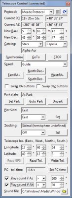 Enhanced Telescope Control tool window