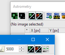 Nstroje Astrometry a Photometry ovldajc zobrazen nalezench hvzd jsou nyn synchronizovny