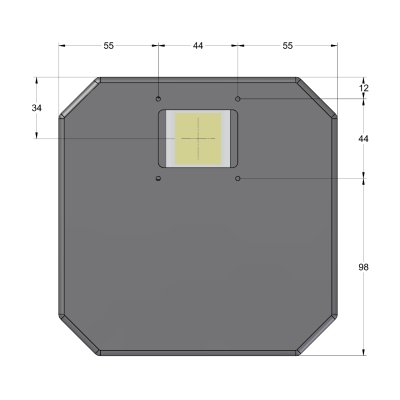 G3 camera head front view dimensions