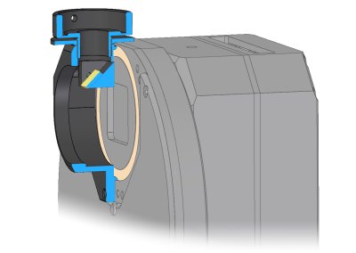 G2-OAG sectional rendering illustrating reflecting mirror