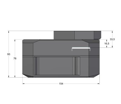 G4 Mark II camera head with Enhanced cooling side view dimensions