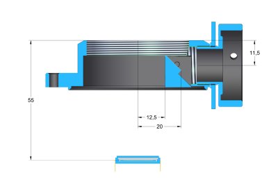 Position of the OAG reflection mirror relative to optical axis