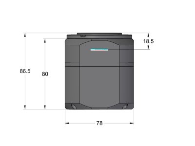 C1+ camera head with C1 compatible adapter side view dimensions