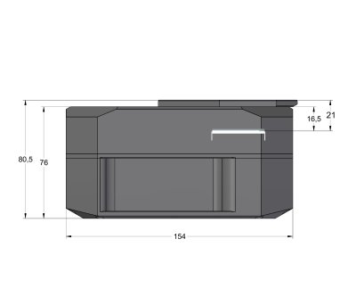 C4 camera head with Enhanced cooling side view dimensions