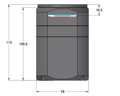 C1 camera head with a tiltable adapter base side view