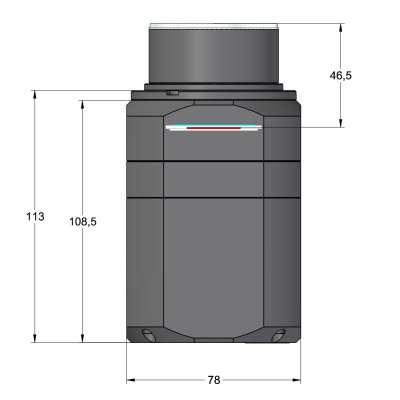 C1× camera head with Nikon bayonet adapter for photographic lenses