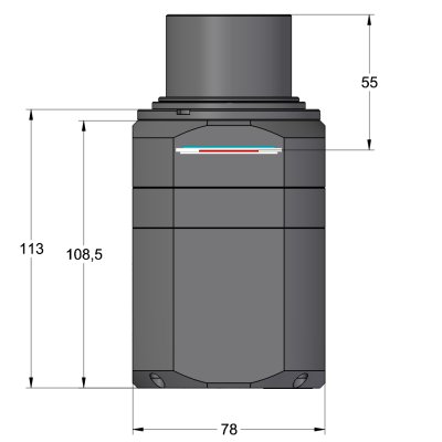 C1× camera head with M42 × 0.75 or M48 × 0.75/2-inch adapter with 55 mm BFD