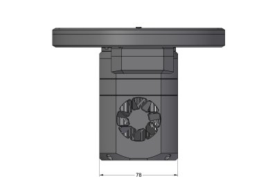 C1 camera head with External filter wheel bottom view dimensions