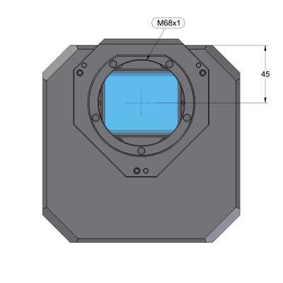 C5A camera head with M68נ1 adapter front view