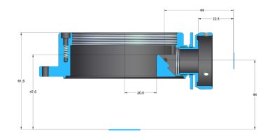 Position of the OAG reflection mirror relative to optical axis