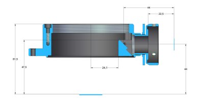 Position of the OAG reflection mirror relative to optical axis