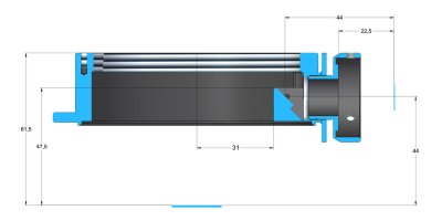 Position of the OAG reflection mirror relative to optical axis