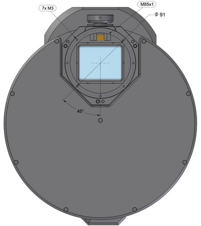 C5S camera with External Filter wheel with C5-OAG Back Focal Distance