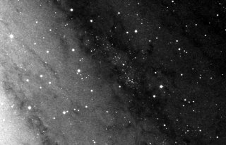 The portion of original M31 image from INT