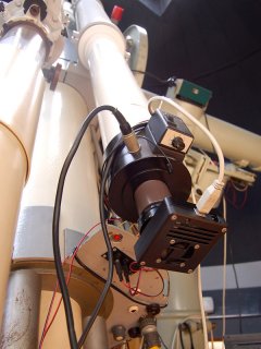 Kamera G1-2000 na chromosférickém dalekohledu hvězdárny ve Valašském Meziříčí