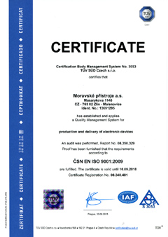 Certifikt ISO 9001:2001